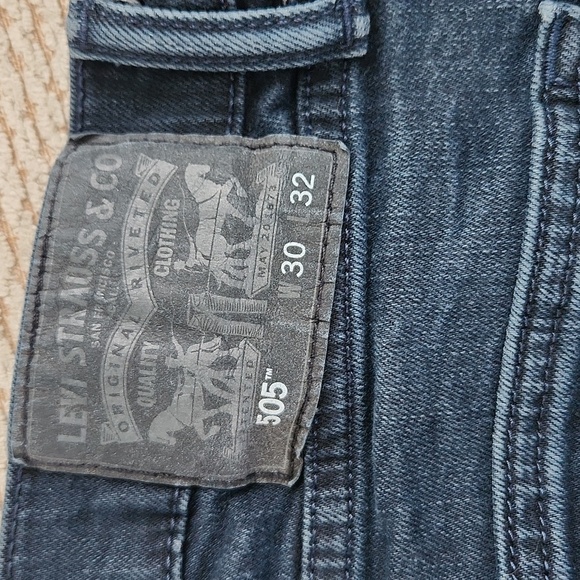 Levi's Men's Dark Blue Straight Leg Jeans, 30x32 - Picture 2 of 5